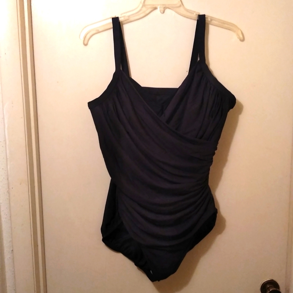 Land's End Black Swimsuit 24W